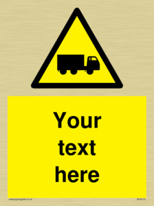 Custom Lorry Hazard Sign