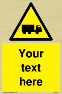 Custom Lorry Hazard Sign