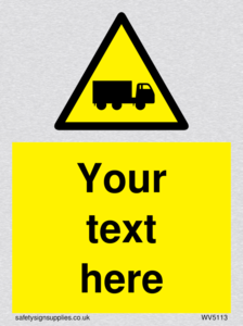 Custom Lorry Hazard Sign