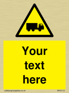 Custom Lorry Hazard Sign