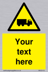 Custom Lorry Hazard Sign