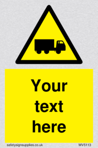Custom Lorry Hazard Sign