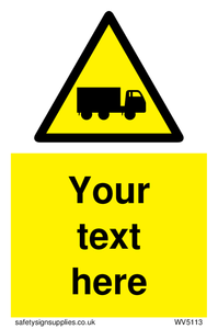 Custom Lorry Hazard Sign 
