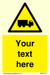 Custom Lorry Hazard Sign