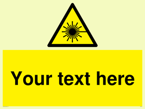 Custom Laser Hazard Sign