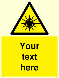 Custom Laser Hazard Sign