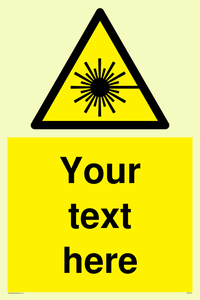 Custom Laser Hazard Sign