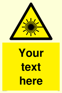 Custom Laser Hazard Sign