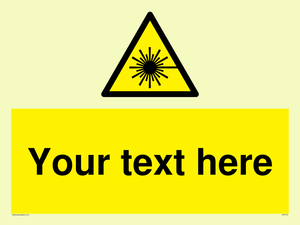 Custom Laser Hazard Sign
