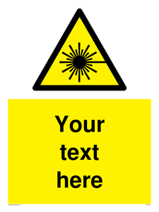 Custom Laser Hazard Sign