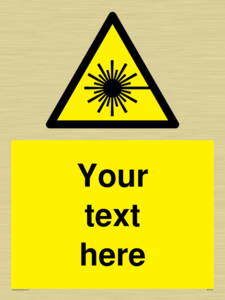 Custom Laser Hazard Sign