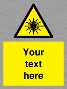 Custom Laser Hazard Sign
