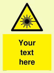 Custom Laser Hazard Sign