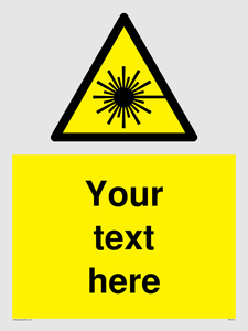 Custom Laser Hazard Sign