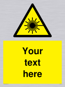 Custom Laser Hazard Sign