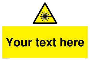 Custom Laser Hazard Sign