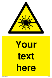 Custom Laser Hazard Sign