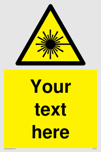 Custom Laser Hazard Sign