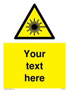 Custom Laser Hazard Sign