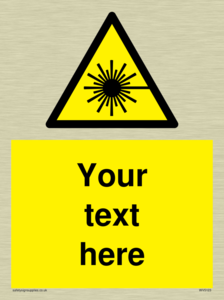 Custom Laser Hazard Sign