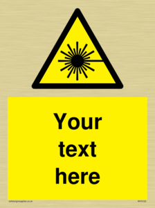 Custom Laser Hazard Sign