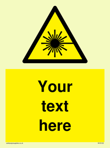Custom Laser Hazard Sign