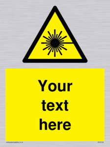 Custom Laser Hazard Sign