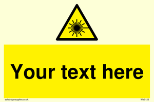 Custom Laser Hazard Sign