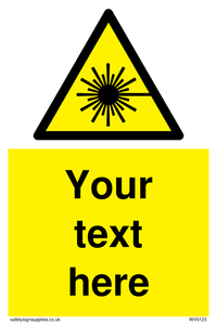 Custom Laser Hazard Sign
