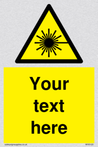 Custom Laser Hazard Sign