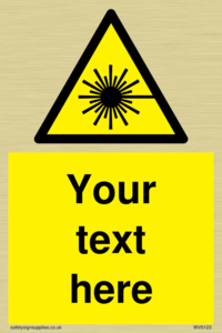 Custom Laser Hazard Sign