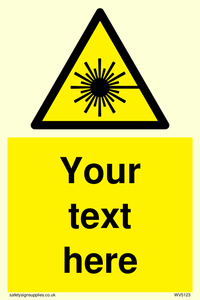 Custom Laser Hazard Sign