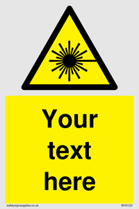 Custom Laser Hazard Sign