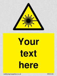 Custom Laser Hazard Sign