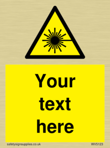 Custom Laser Hazard Sign