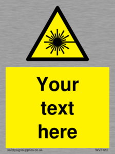 Custom Laser Hazard Sign