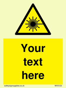 Custom Laser Hazard Sign