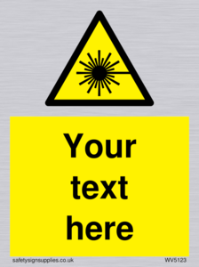 Custom Laser Hazard Sign