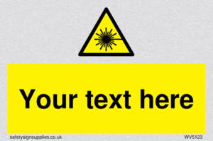 Custom Laser Hazard Sign