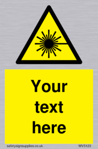 Custom Laser Hazard Sign
