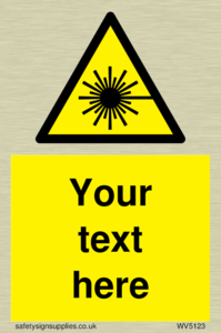 Custom Laser Hazard Sign