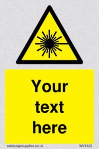Custom Laser Hazard Sign