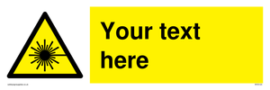 Custom Laser Hazard Sign 