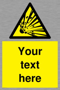 Custom Explosive Material Sign