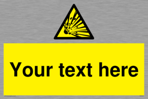 Custom Explosive Material Sign