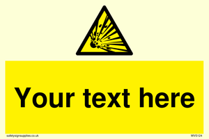 Custom Explosive Material Sign