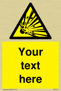 Custom Explosive Material Sign