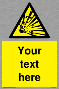 Custom Explosive Material Sign