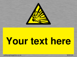 Custom Explosive Material Sign