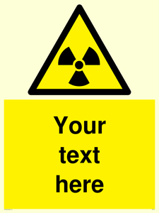 Custom Radioactive Material Sign